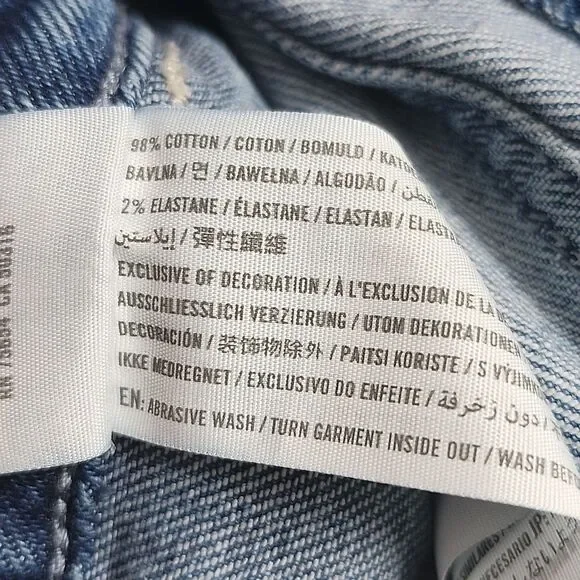 Hollister Blue Jean Shorts Overalls - Picture 3 of 7